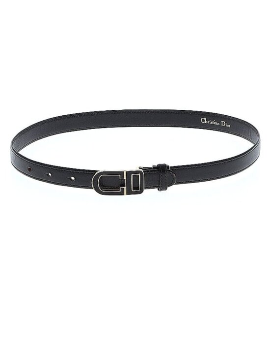 Christian Dior Vintage CD Logo Belt – Chocolate Brown Leather | Size XXS main image 4